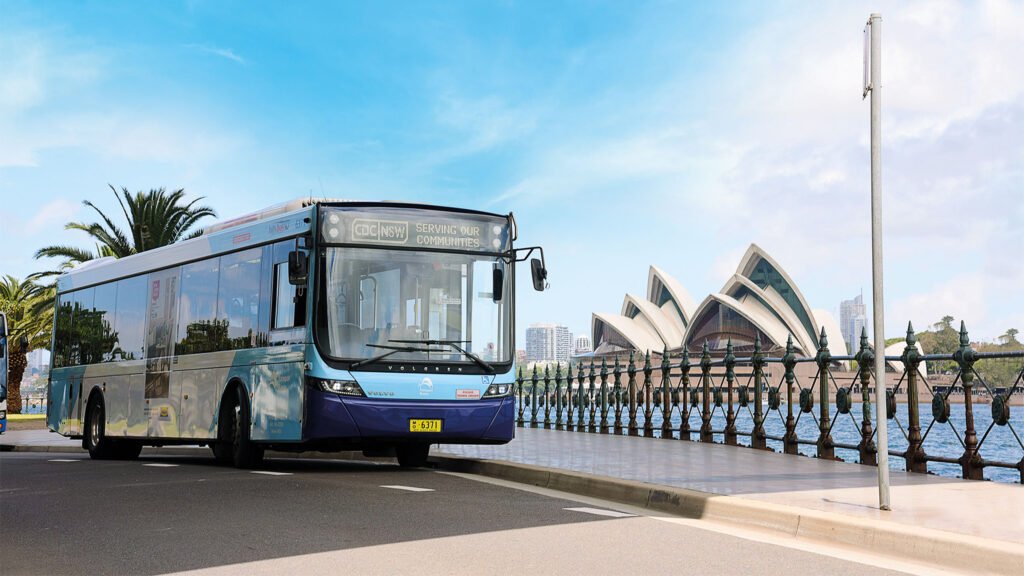 Bus running on the road